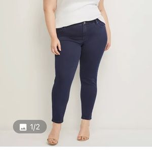 NWT Lane Bryant Super Stretch Deluxe Fit low rise black skinny jeans size 20